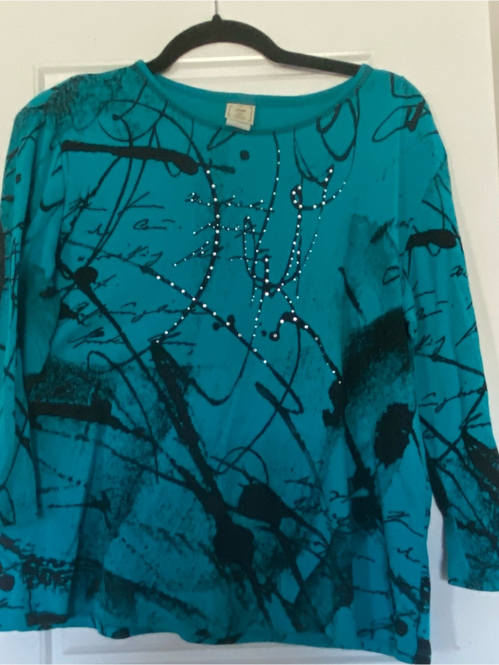 Women’s Teal Abstract Top